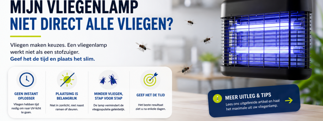 Werkt mijn vliegenlamp wel? Waarom vliegen niet direct worden gevangen