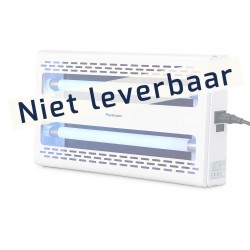 Flystopper GB300L – Wit metaal LED Vliegenlamp met Kleefplaat 