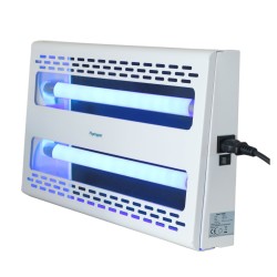 Flystopper GB300L – Wit metaal LED Vliegenlamp met Kleefplaat 
