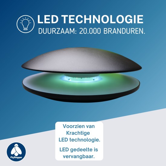 Flystopper NT12 - Design vliegenlamp met kleefplaat HACCP