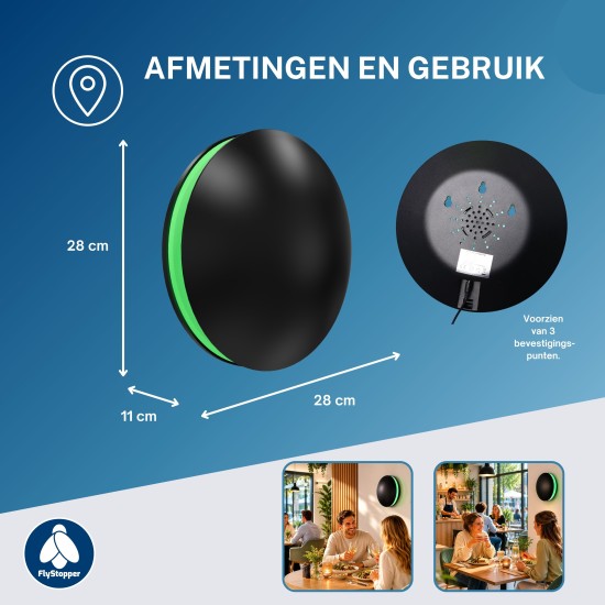 Flystopper NT12 - Design vliegenlamp met kleefplaat HACCP