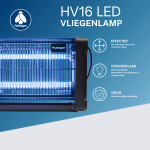 Vliegenlamp Flystopper HV16L - LED - 4000 Volt
