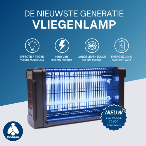 Vliegenlamp Flystopper HV30L - LED - 14 Watt - 4000 Volt