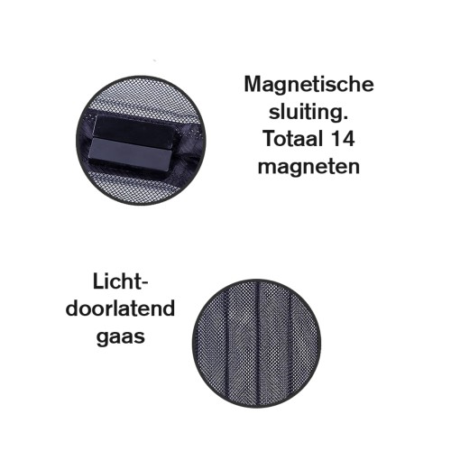 Magnetisch Vliegengordijn Deurgordijn Zwart - 100x210 cm