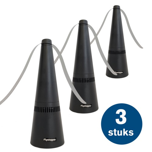 3 stuks Ecologische vliegenverjager voor op tafel | werkt op batterijen en op het lichtnet | Flystopper