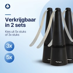 3 stuks Ecologische vliegenverjager voor op tafel | werkt op batterijen en op het lichtnet | Flystopper
