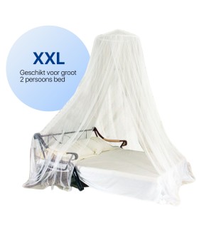 2 persoons Klamboe XXL - Met 60 cm ring - 14 m omtrek | Flystopper K1400
