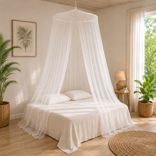 2 persoons Klamboe XXL - Met 80 cm ring - 14 m omtrek | Flystopper K1402 