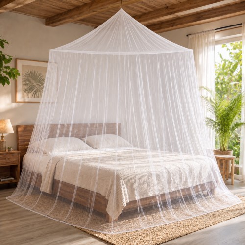 2 persoons Klamboe XXL - Met 150 cm ring - 14 m omtrek | Flystopper K1500 