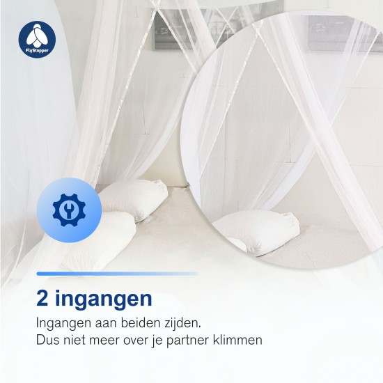 2 persoons Klamboe XXL - Extra grote en luxe klamboe 80x250x1400 cm | Flystopper k1500 2 persoons Klamboe XXL - Extra grote en luxe klamboe 80x250x1400 cm | Flystopper k1500