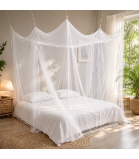 Klamboe XXL - Recht formaat - 240 cm lang - 220 cm breed | Flystopper K2400