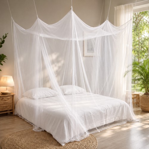 Klamboe XXL - Recht formaat - 240 cm lang - 220 cm breed | Flystopper K2400