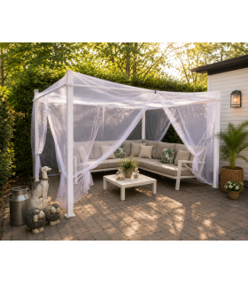  Klamboe recht voor tuin en patio XXXL 400x300x230cm Flystopper K4000