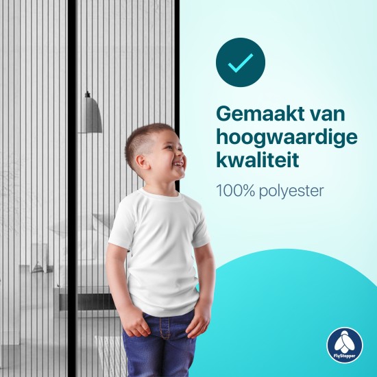 Magnetisch Vliegengordijn Deurgordijn Zwart - 100x230 cm Magnetisch Vliegengordijn Deurgordijn Zwart - 100x230 cm