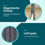Magnetisch Vliegengordijn Deurgordijn Zwart - 100x230 cm Magnetisch Vliegengordijn Deurgordijn Zwart - 100x230 cm