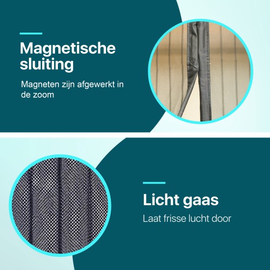 Magnetisch Vliegengordijn Deurgordijn Zwart - 100x230 cm Magnetisch Vliegengordijn Deurgordijn Zwart - 100x230 cm